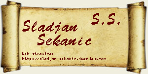 Slađan Sekanić vizit kartica